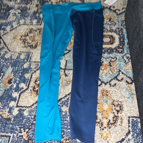 Athletic Works leggings. Two toned blue. 14/16 plus. NWT. - Picture 1 of 2